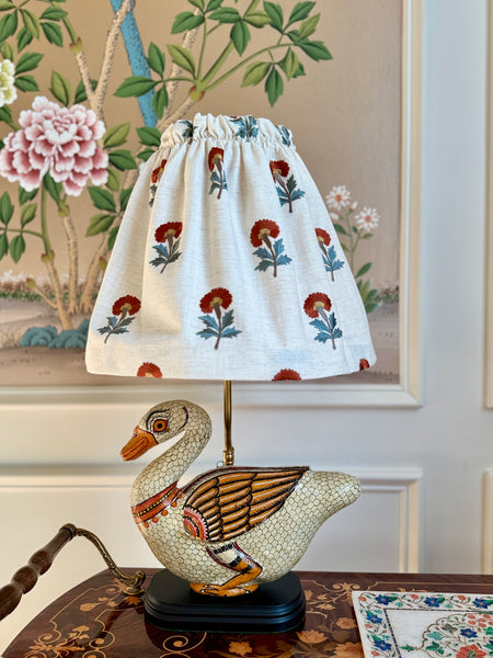 Indian Swan Hand Painted Table Lamp