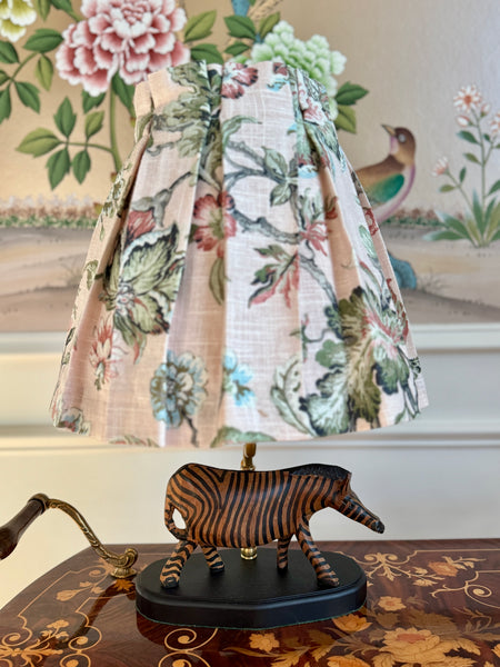 Wooden Zebra Table Lamp