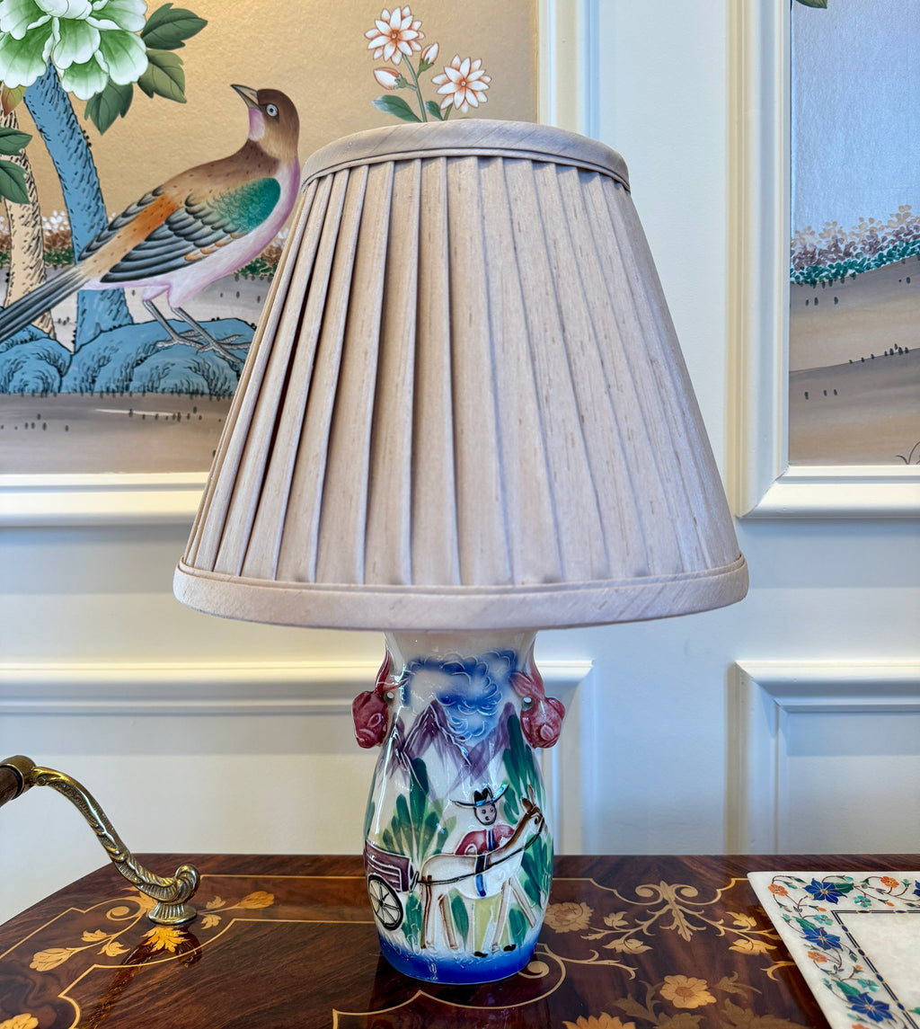 Mountain Man 1950’s Porcelain Table Lamp | Mountain Man 1950’s Porcelain Table Lamp