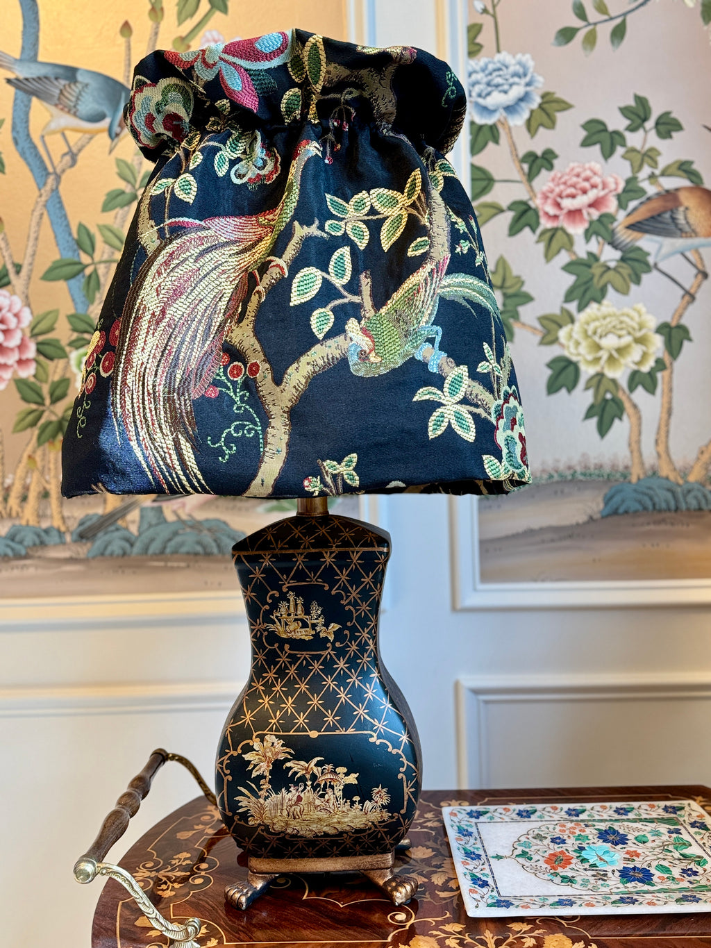 Royal Bird Large Table Lamp in Black Gold | Royal Bird Large Table Lamp in Black Gold