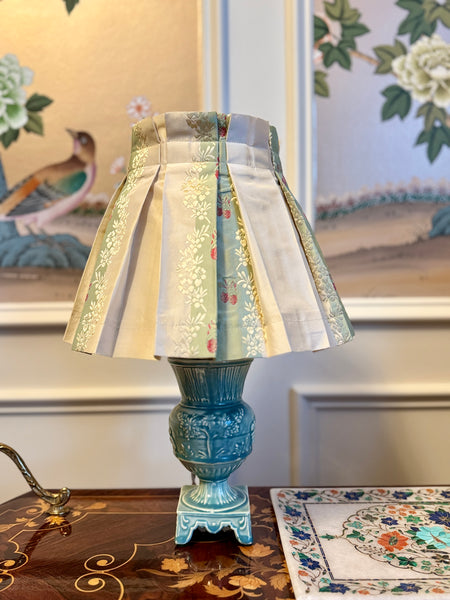 French Strawberry Table Lamp in Duck Egg