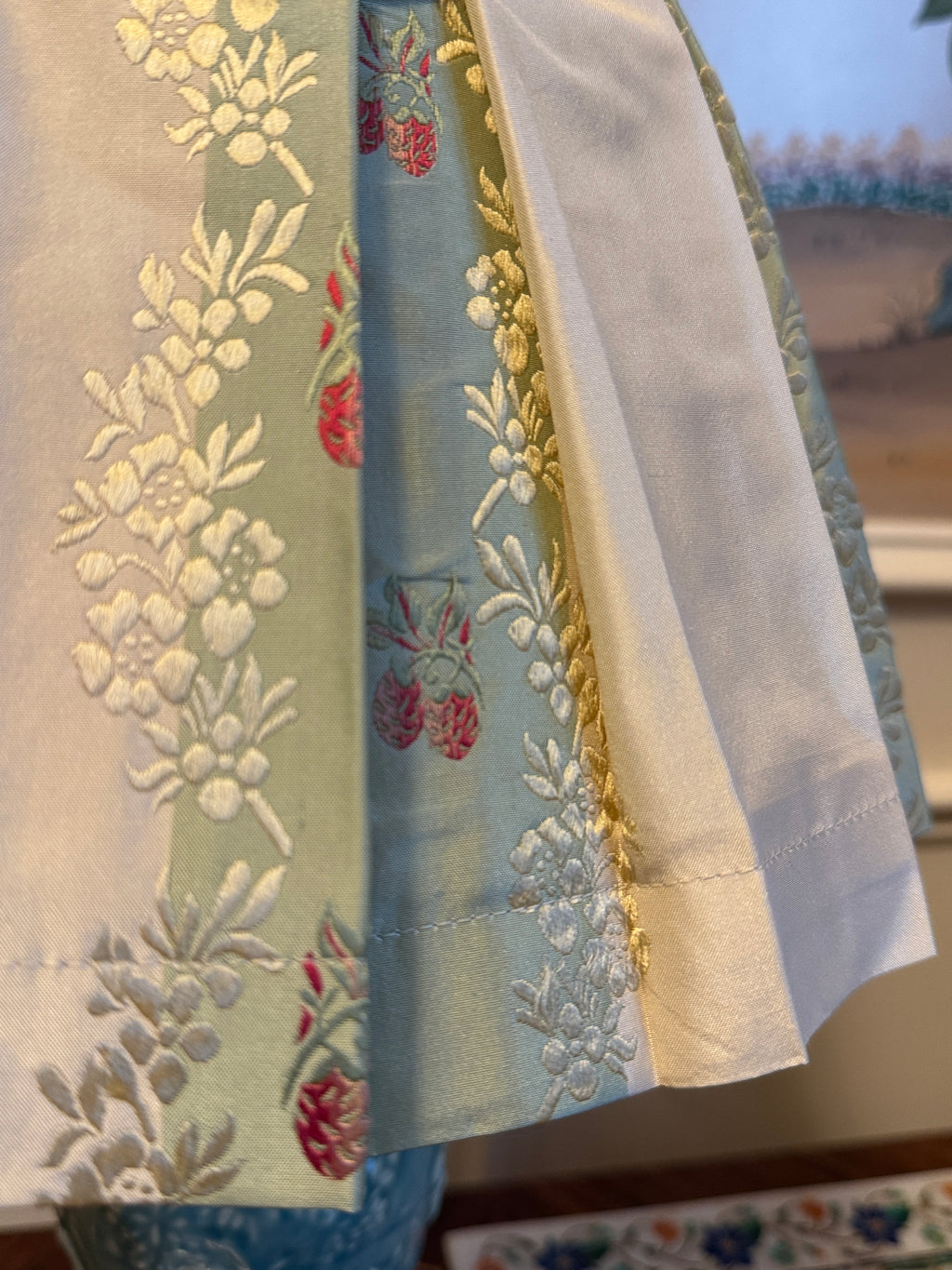 French Strawberry Table Lamp in Duck Egg | French Strawberry Table Lamp in Duck Egg