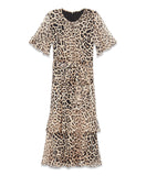 Leopard Tie Waist Dress | BLACKCOMBO