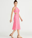 Elana Lace Dress | Neon Flamingo
