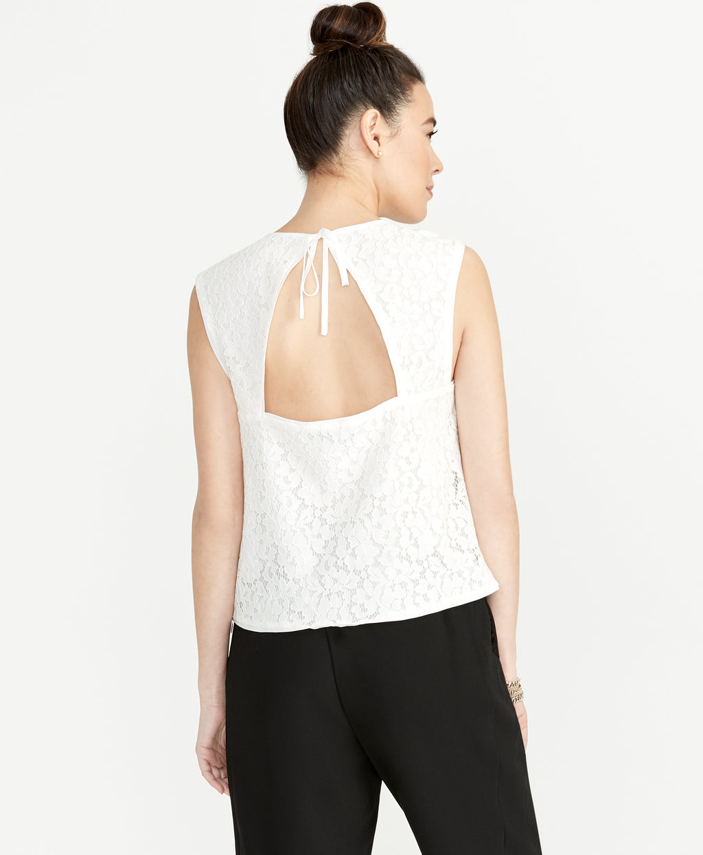 Addie Lace Top | Eggshell